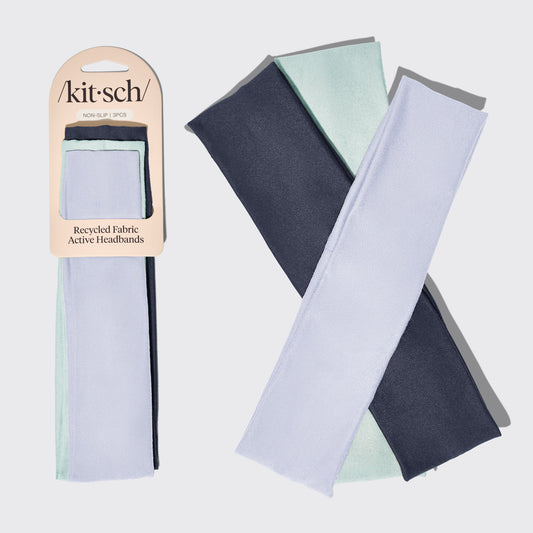 KITSCH Garden Bouquet Active Headbands 3pc Set — hero product shot in floral garden bouquet hues — soft, stretchy design keeps hair in place during workouts and lounging
