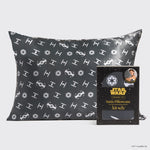 Star Wars™ x Kitsch Satin Pillowcase with iconic Star Wars character pattern and retail packaging — Standard — hero