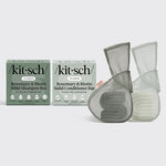 KITSCH Rosemary & Biotin Shampoo & Conditioner Combo + Bar Saver Bags Bundle — hero flat lay — Volumizing Rosemary & Biotin Shampoo Bar + Conditioner Bar + Bar Saver Bags — complete volumizing routine