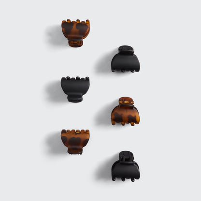KITSCH Black & Tort Claw Clips 6pc Set X-Small - product detail