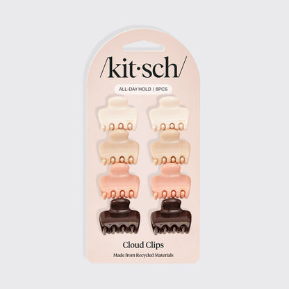 KITSCH Rosewood Mini Cloud Claw Clips 8pc — packaging