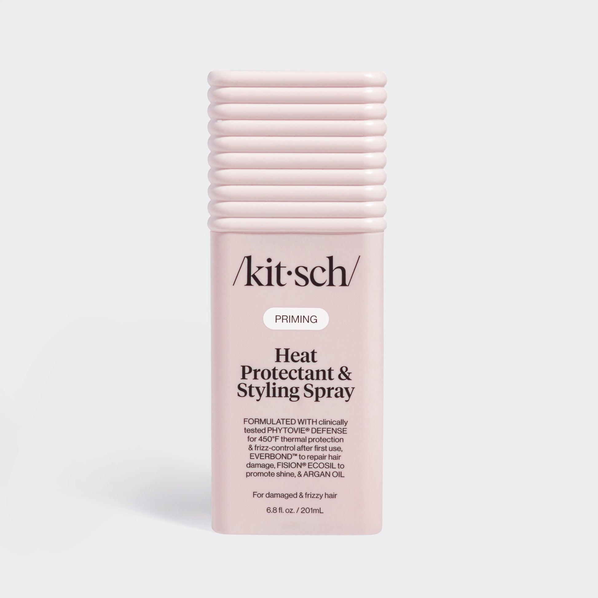 Kitsch Heat Protectant & Styling Mist bottle on a soft neutral background – thermal protection up to 450°F