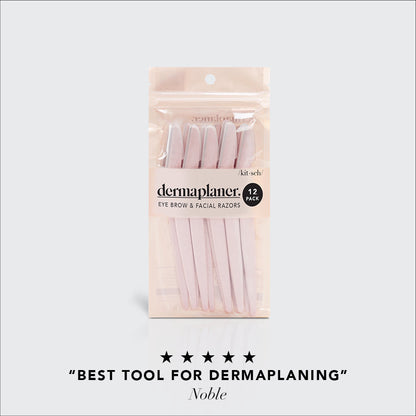Model demonstrating Terracotta Dermaplaner at 45-degree angle on cheek
