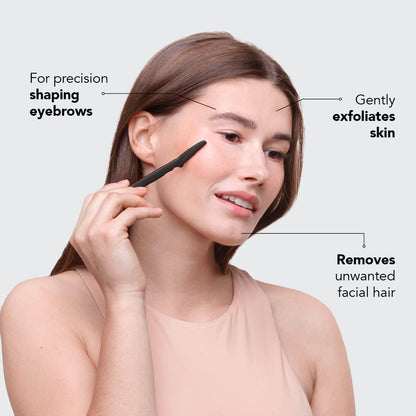 Kitsch Black Dermaplaners with Dermaplane Oil showing recommended pairing